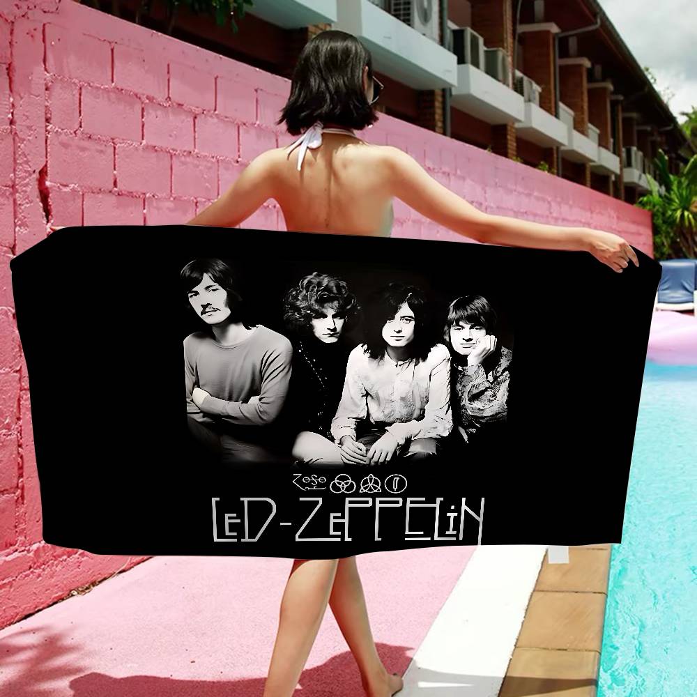 Vintage Band L-Led Z-Zeppelin Beach Towel Colorful Bath Towels for Girl Microfiber Quick Dry Custom Sand Free Beach Yoga Spa