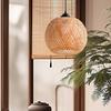 1Pc Home Decorative DIY Chandelier Pendant Ceiling Light Cover Retro Lampshade Bamboo Woven Hanging
