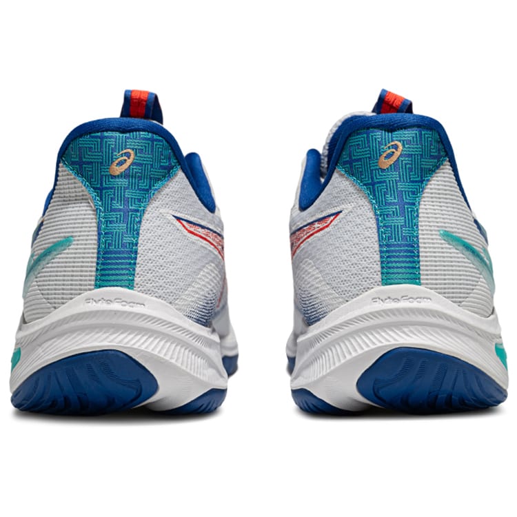 Asics NETBURNER BALLISTIC FF 4 Low Top Training Shoes Unisex White Blue 1051A096-960