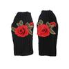 Guanti senza dita in lana floreale da donna - Scaldamani caldi ed eleganti per Autunno e Inverno