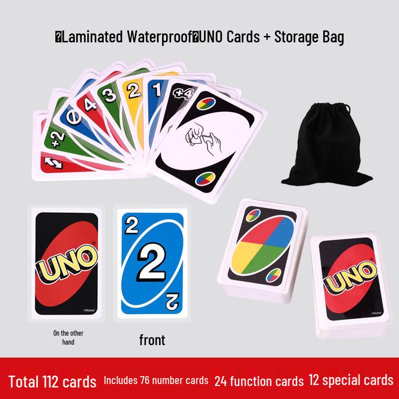 Genuine Mattel UNO Classic Card Game for Multiple Players - Casual Party Poker Table Game