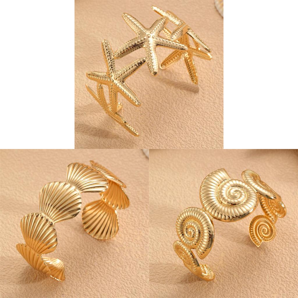 Metall-Armband mit Perlen und geometrischem Design für den Sommerurlaub Stil Damen