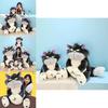 Cute Grey Short Plush Lucife Cat Doll Stuffed Animal Toy For Teenagers 30/45/60/80cm