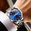 Steel Strap Double Calendar Waterproof Waterproof Casual Round Dial  Daily Use