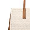 Michael Kors Laila Logo Snap Closure Faux Leather Tote Bag Women Tote Bags Vanilla-White 30S5G9IT2B-VANILLA/ACRN