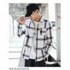 Men's Long Sleeve Korean Plaid Shirt - Hong Kong Style Spring/Autumn Trend