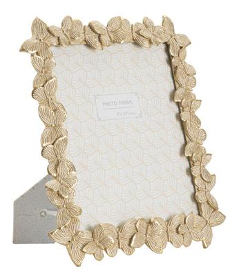 Photoframe Farfalle Glod Cm 27,5X2,6X32,5 (Inside Photo Size Cm 20X25)