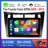 9 Inch Android OS for Toyota Yaris XP90 2005 - 2012 WiFi Head Unit BT Car Video Multimedia Player GPS Navigation Touch Screen
