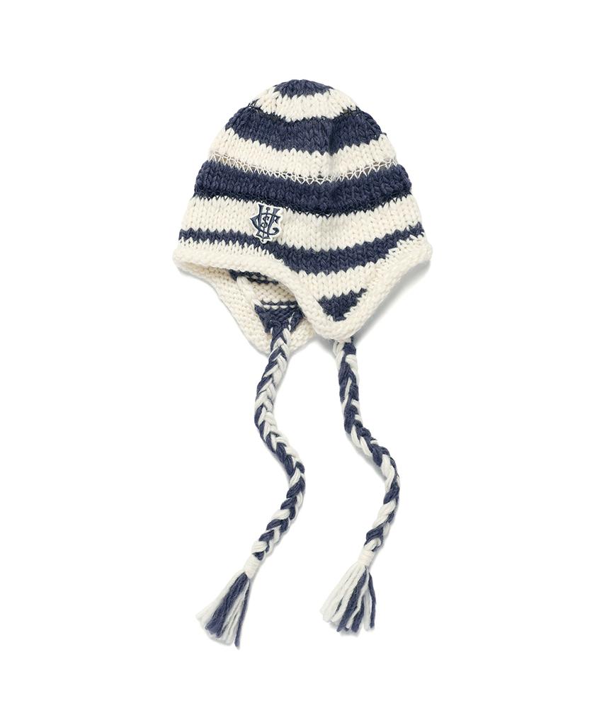 CAVISH Striped Ear Flap Beanie White(Cv2Efuab33A)
