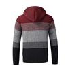 Hooded Sweater Cardigan Men's Loose Plush Thickened Color Matching Sweater Coat