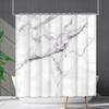 Shower Curtain Waterproof And Mildew-Proof Marble Pattern Bathroom Curtain Shower Curtain Partition Curtain Free Of Punching