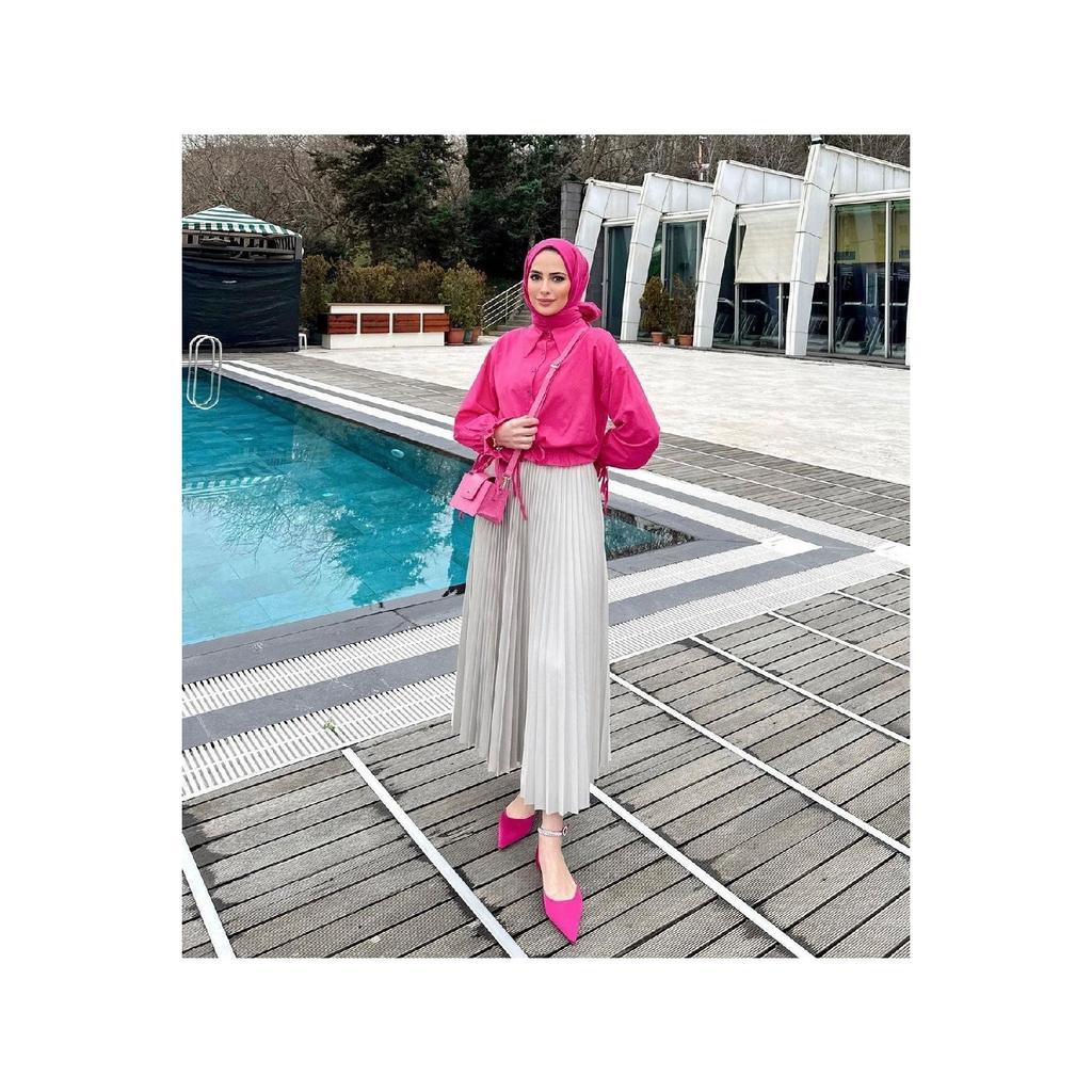 Pleated Skirt | Anthracite