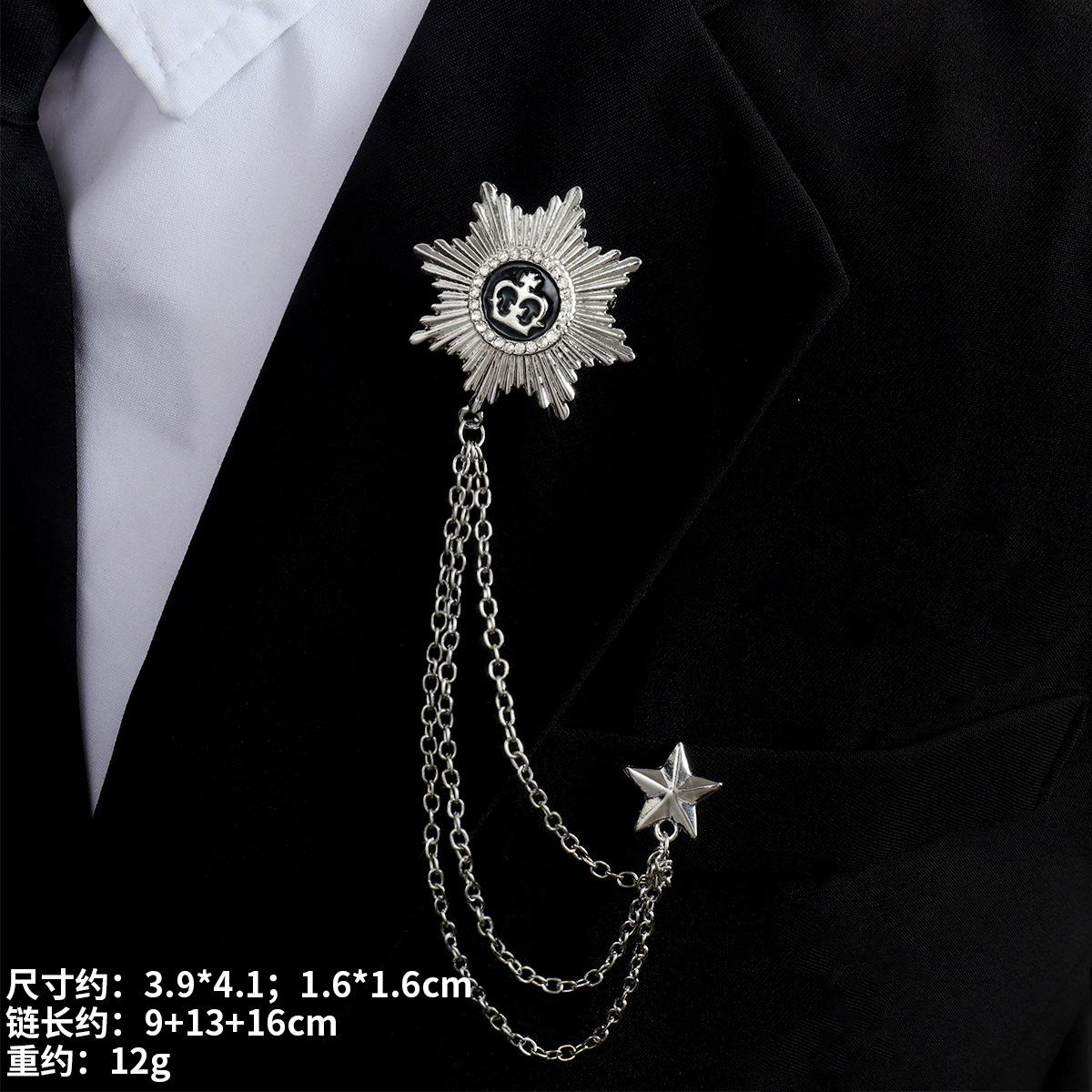 

Мужская цепочка модная крестообразная бахрома со стразами брошь женская рубашка воротник аксессуары