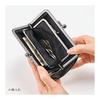 Inden-ya Genuine Leather Parent-Child Gamaguchi Coin Purse, Black x Red Lacquer, Small Cherry Blossom & Iris, Coin Case for Women, Leather Gift,