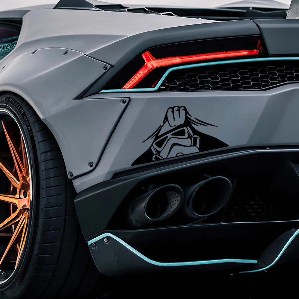 Stormtrooper Peeking Decal Sticker Easy To Apply On Laptop Car Truck Boat Trailer Decor Window Laptop Notebook Stickers Decal