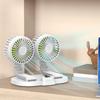 Dual Heads USB Fan for Car Dashboard Multi Speeds Quiet Portable Vehicle Cooling Fan for RV Truck