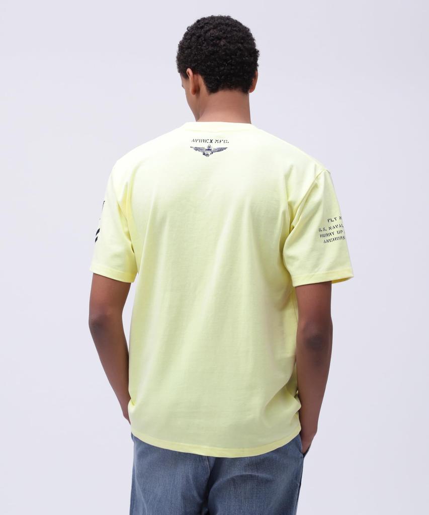 AVIREX NAVAL POCKET T-SHIRT Men's M Lemon 783-5934011