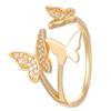 Europäischer & Amerikanischer Stil Kreative Kupfer Diamant Schmetterlingsringe für Damen - Zeigefinger Design