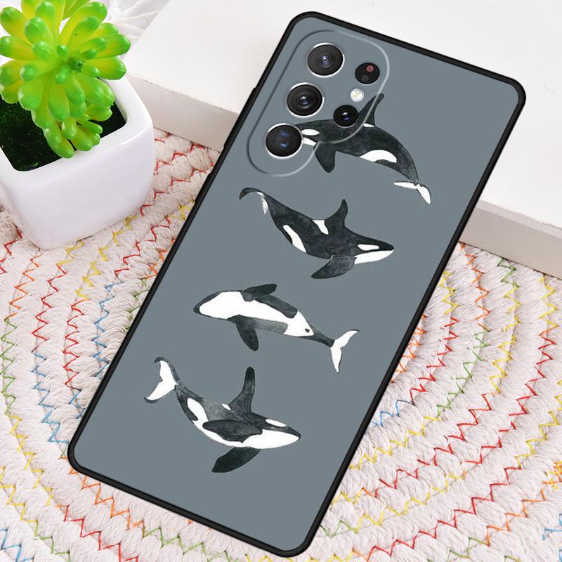 Killer Whale Silicone Phone Case For Samsung Galaxy note 10 pro S26 S25 S24 S23 S22 S21 Plus S25Ultra Capa Cover