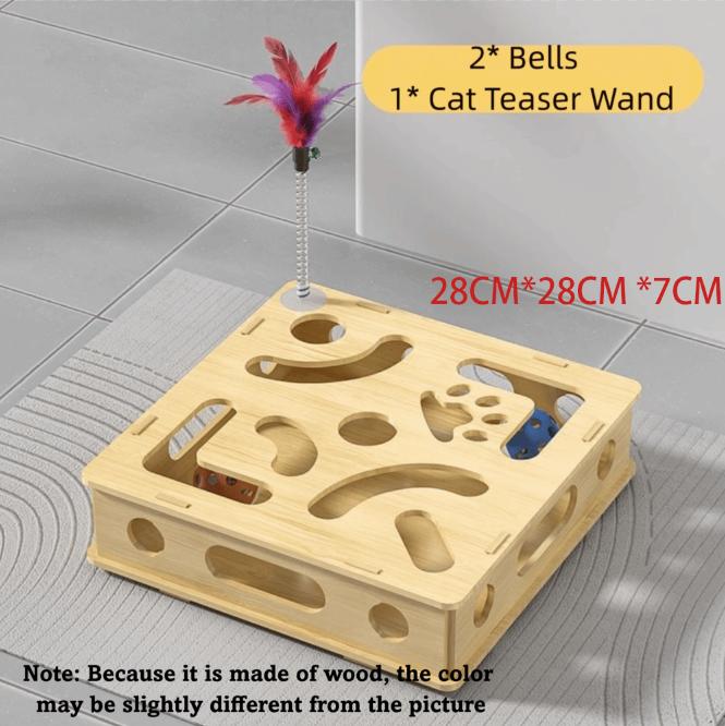 With Bell Ball Cat Nail File Box Interactive Sandpaper Inside Interactive Cat Toy Maze Tunnel Cat Scratching Posts Kitten