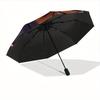 1pc Dachshund Flowers Auto Open/Close Umbrella - Compact Travel Umbrella, 8-Rib Heavy-Duty Construction, Ideal Gift, Outdoor Accessory, Styl