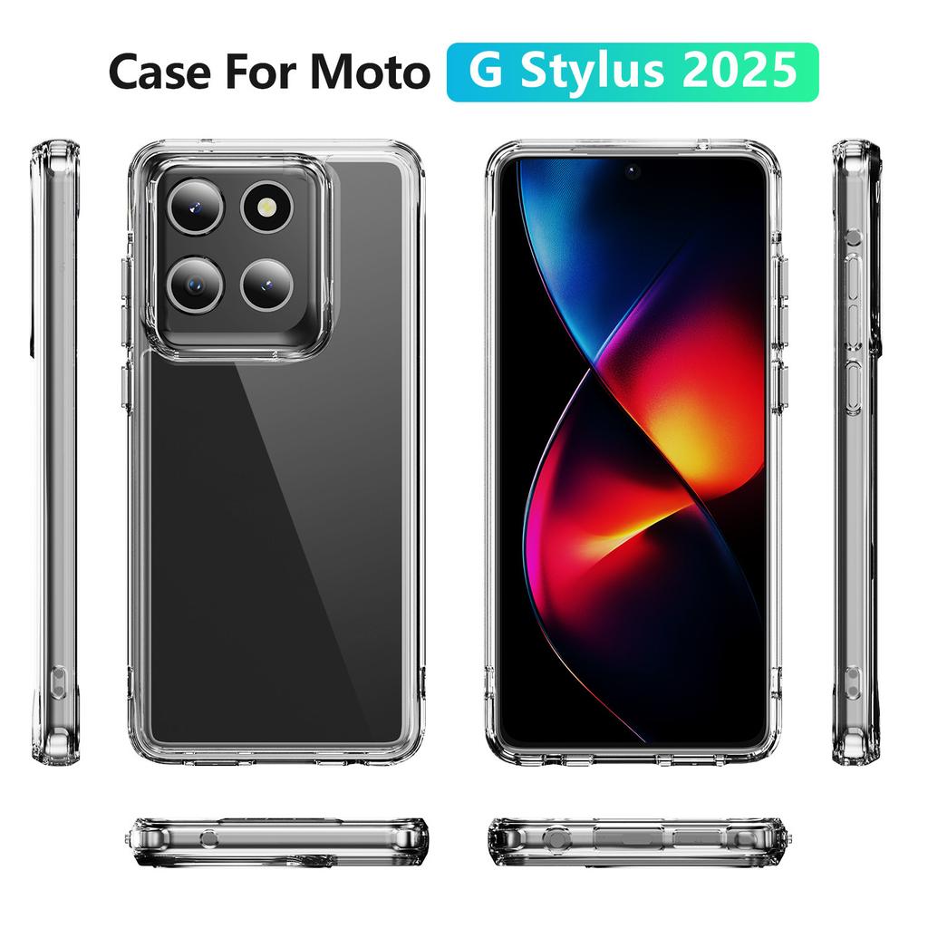 Transparent Mobile Phone Case MOTO with Magnetic Ring Mobile Phone Protective Cover 2.0 Thick PC Anti-yellow Material Magnetic Mobile Phone Case