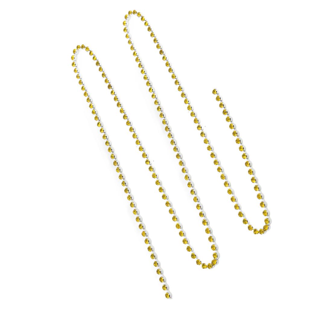 5 Yards Rhinestone Chain Strong Practicability Shiny Colorful Round Rhinestone Claw Chain for DIY Garment Decoration