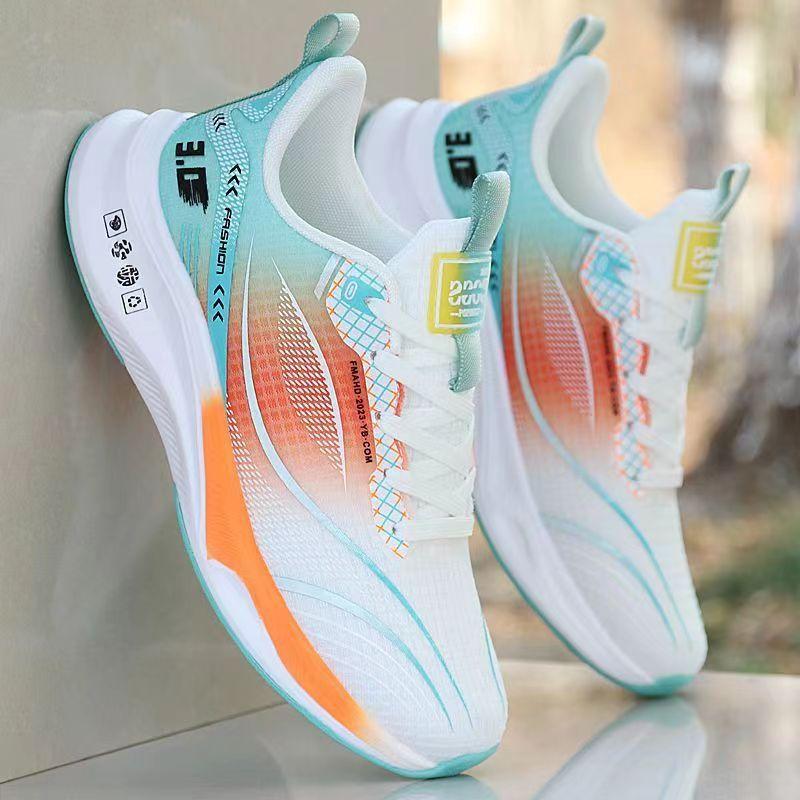 Men Summer Sports Sneakers Breathable Mesh Carbon Plate Shoes Ultra Light Soft Sole Running Suitable for Sports Activities and Daily Wear
