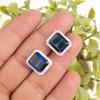London Blue Topaz Gemstone 925 Stamped Silver Jewelry Zircon Stud Earrings 0.57" CZE-6-10