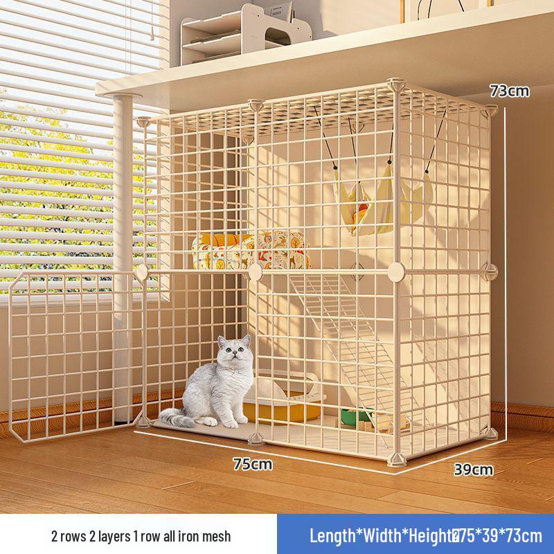 Indoor Cat Villa: Multi-Layer Winter Home & Toilet, Spacious Cabinet Bed