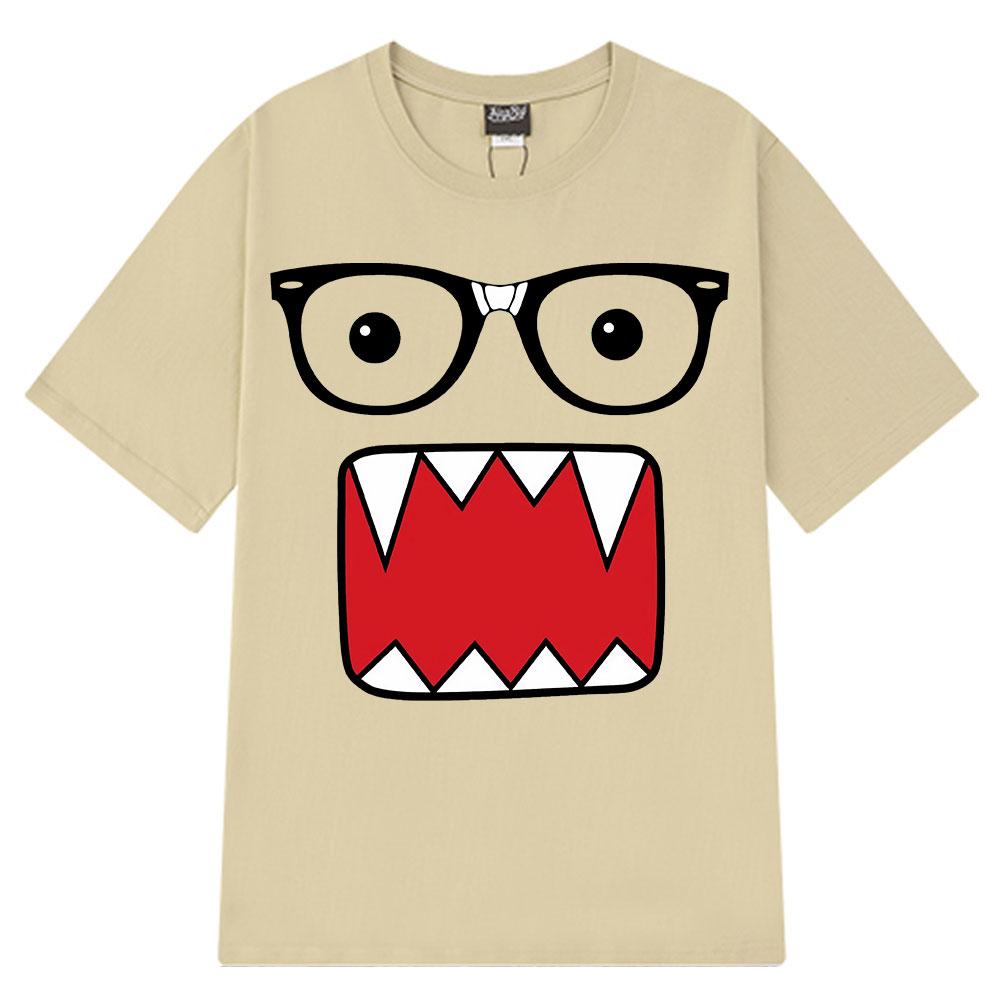 Domo Kun Funny Fashion Tshirt Summer Mens 100 Cotton Casual Tshirt Harajuku Shortsleeved Oversized Breathable Tshirt