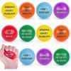 Bolas de Estresse Motivacionais, 12 Peças de Bolas de Estresse Inspiradoras de 5 cm de Espuma com Frases Positivas para Crianças e Adultos Alívio do Estresse Exercício para as Mãos