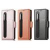 Samsung ZFold7/ZFold6 Leather Card Slot Case with Lanyard - Skin-feel PU Protective Cover