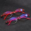 Fashion Anti Blue Light Blocking Reading Glasses for Women Rimless Presbyopia Eyeglasses Magnifying Ladies Classic Style Eyewear