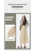 2026 Japanischer Stil Damen High Waist Eis Seide Cargohosenrock - Sommer Schlankmachend Locker Weiter Bein