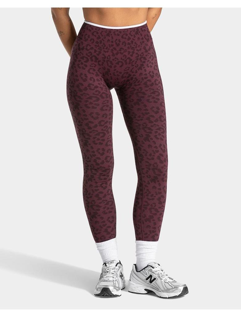 Pantaloni da Yoga a Vita Alta con Stampa Leopardo e Controllo Pancia per Fitness & Sport
