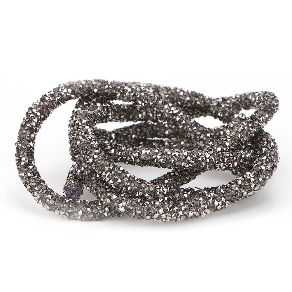 DIY Harz Diamant Kristall Strass Kette Besatz Band für Schmuckherstellung (Grau)