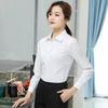 Frühlings Damen Casual Einfarbig Business Langarmhemd