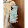 Cute Ocean Fish Phone Case, Aesthetic Blue Sea Wave Pattern Hard Protective Cover For iPhone