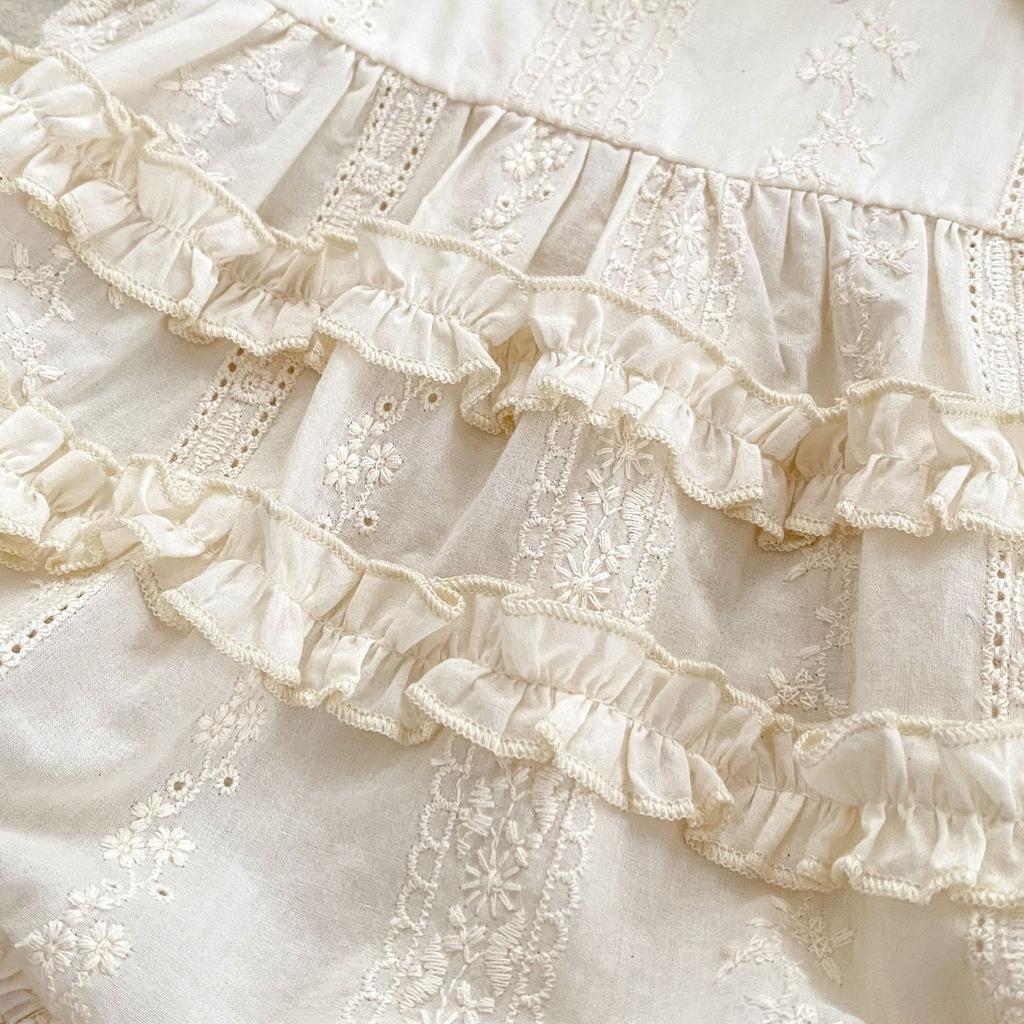 Baby Girl Summer Sleeveless Romper with Ruffles Princess Bodysuit