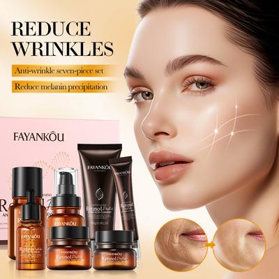 Retinol Peptid Anti-aging Sedmidílná hydratační sada proti vráskám Péče o pleť Hydratační bělicí péče o pihy Péče o obličej
