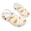 Printed White EVA Garden Shoes Unisex Lightweight Breathable Slip On Clogs Beach Pool Bathroom Home Summer Beach Sandals