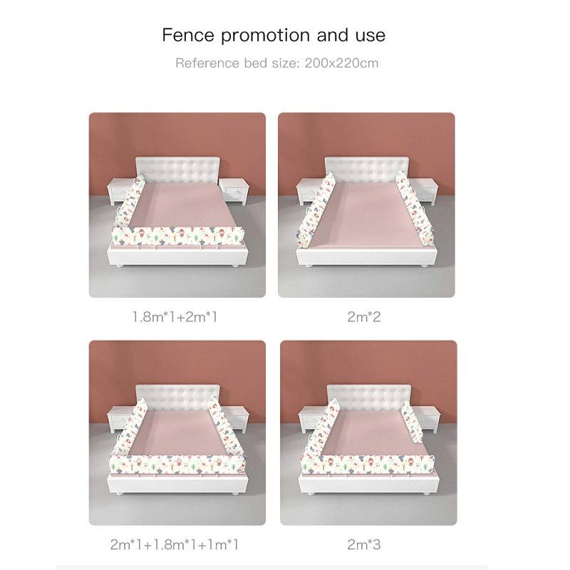 Soft Padded Bed Rail Guard for Children's Crib, Baby Safety Rail Protection