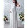Polyester Maternity Dress With Spliced Design For Summer Casual Wear