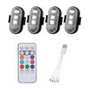 RGB LED Motorcycle Strobe Lights Signal Light LED Flash Position Wireless Light Aircraft Airplane Helicopter Warning Lights
