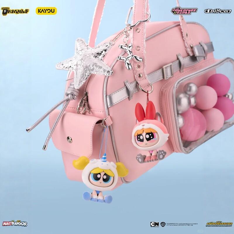 Original KAYOU The Powerpuff Girls Spinning Claw Claw Attack Force Series Blind Box Anime Character Collection Toy Gift