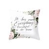 New Flower Plant Peach Velvet Pillow Case Sofa Pillow Car Cushion