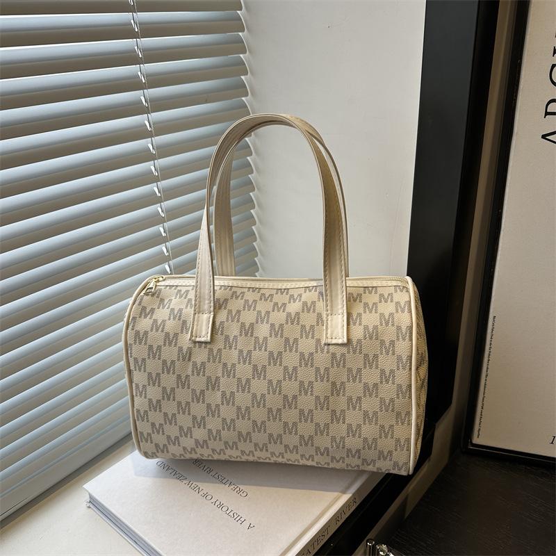 Neue Pendler vielseitige Retro Tragetasche mit großem Fassungsvermögen Mode Druck Nische Handtasche Kissen Tasche