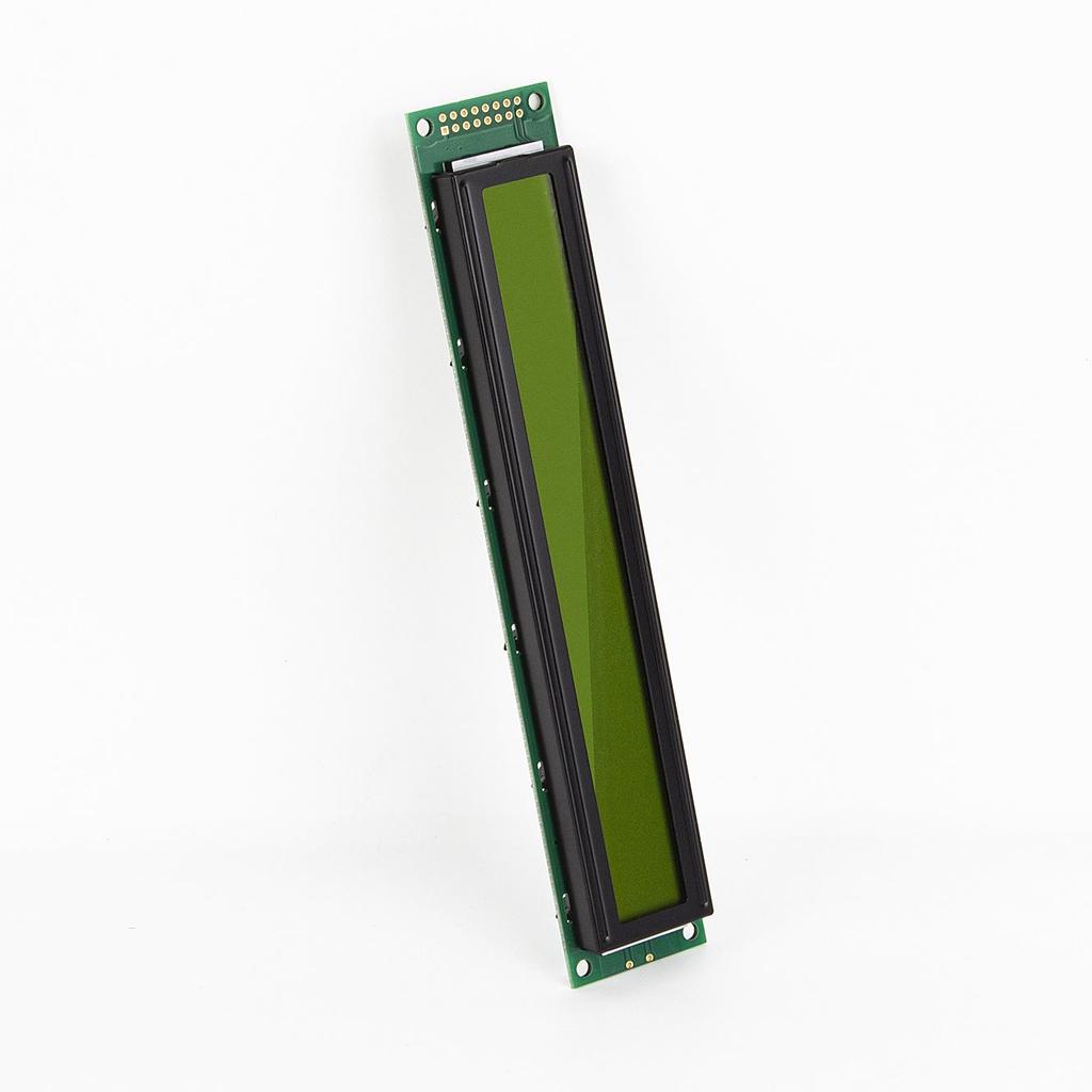 Hui Jing 5.8-Inch COB LCD Screen, 40x2 Dot Matrix Display, Yellow-Green Background, Black Text, Parallel Port