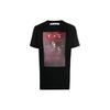 Sprayed Caravaggio Short-Sleeve Slim Tee Black Men Tops OMAA027S21JER0101001